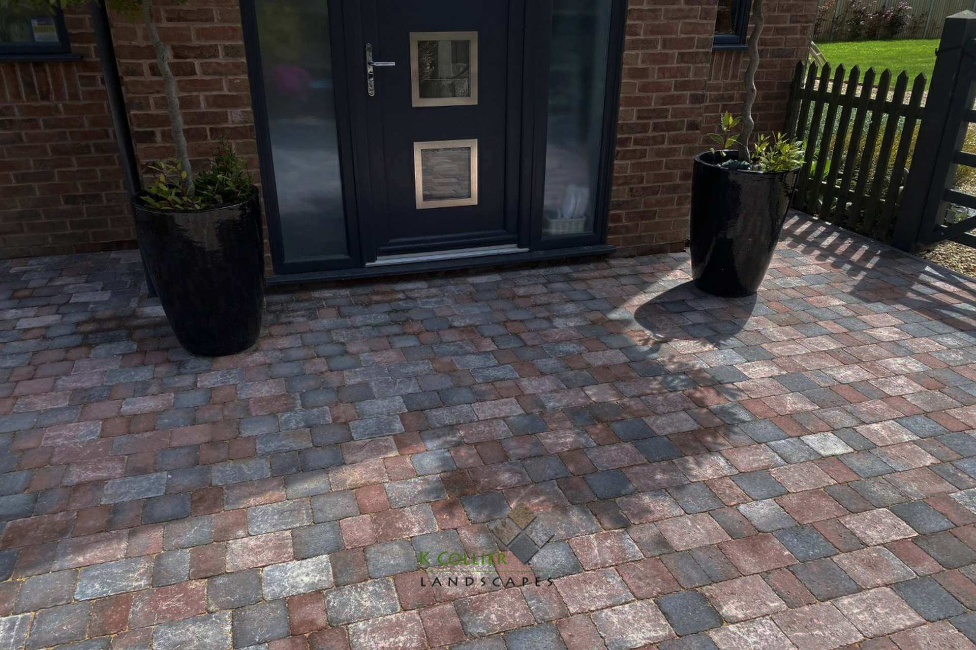 Cobble sett driveway laid by K Collier Landscapes in Gloucester